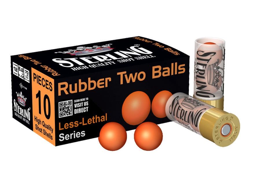 STERLIN 2 BALL BATTON RUBBER AMMUNITION (10)