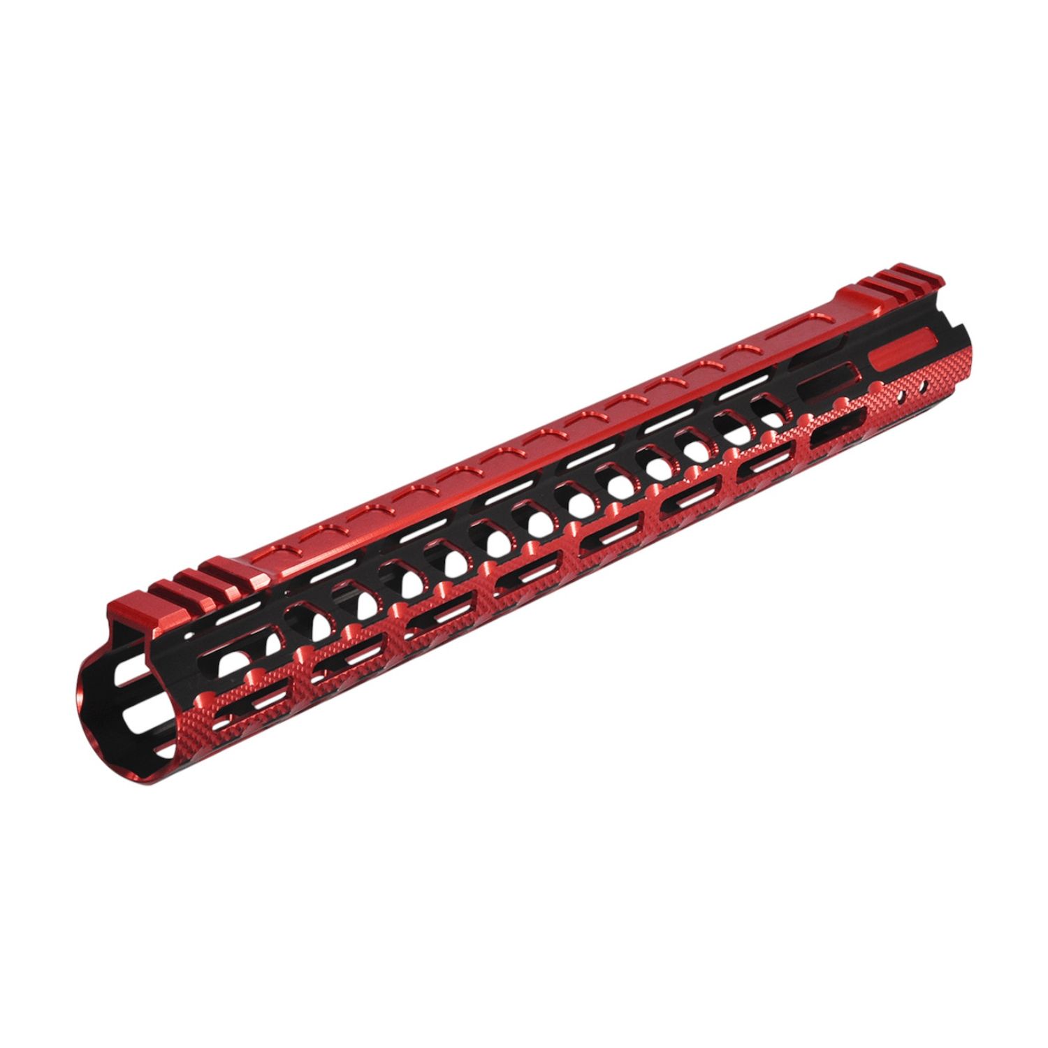 UTG AR15 15IN M-LOK FF HANDGUARD RED AND BLACK