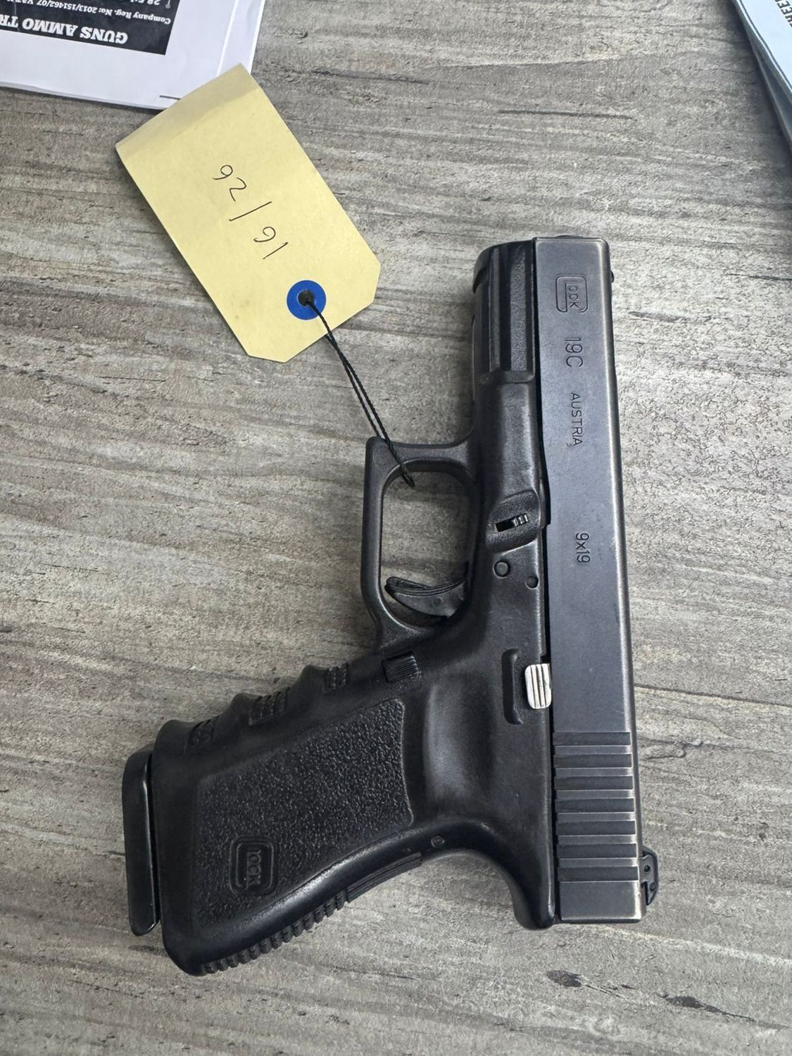 SECOND HAND GLOCK 19C SERIAL: FCY243