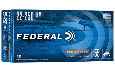 FEDERAL 22-250 REM 55GR POWER SHOK (20)