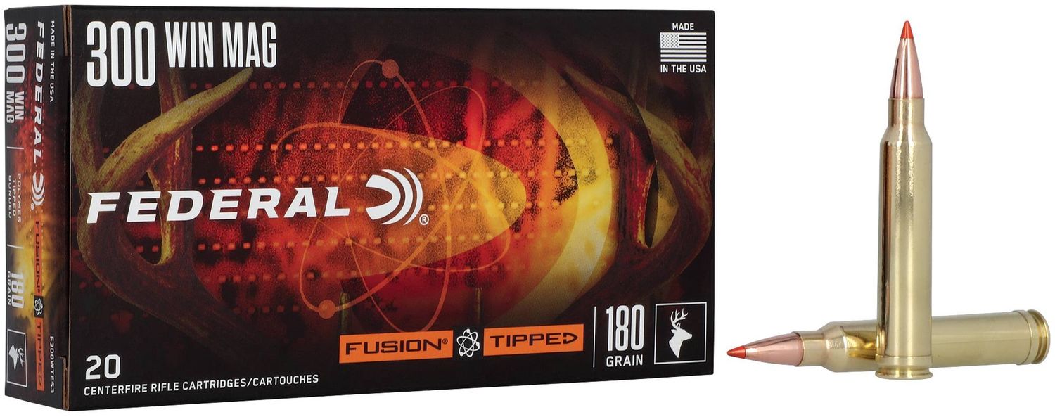 AMMO FEDERAL 300 WIN MAG 180GR TIPPED FUSION /20