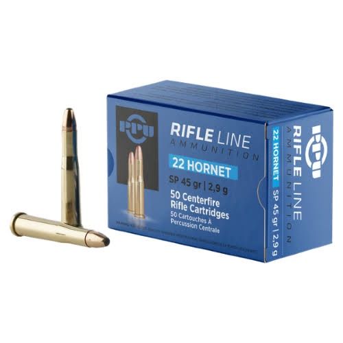22 HORNET SP 45GR AMMO (50)