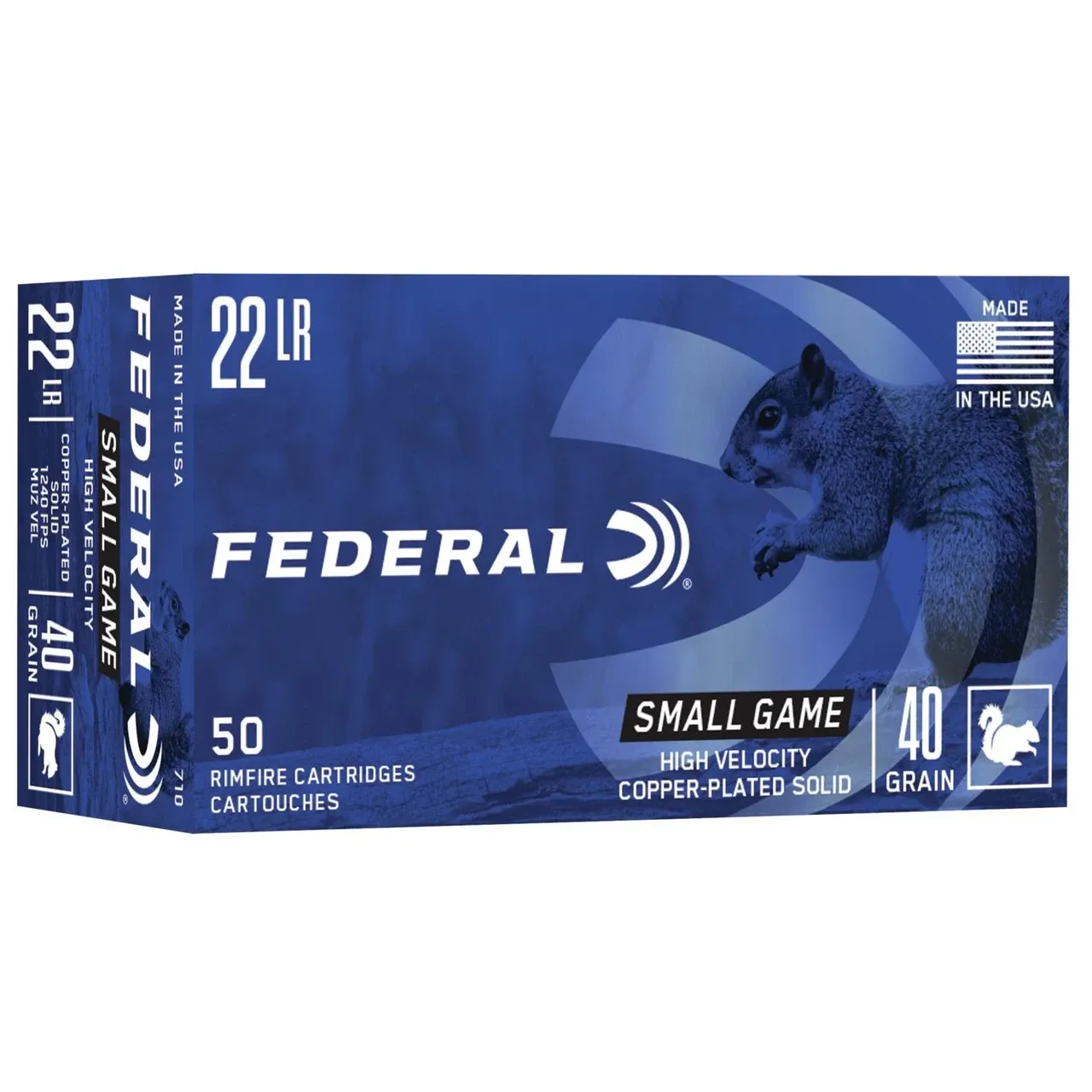 AMMO FEDERAL 22 LR GAME SHOK HV SOLID/50 (40GR-1240FPS)