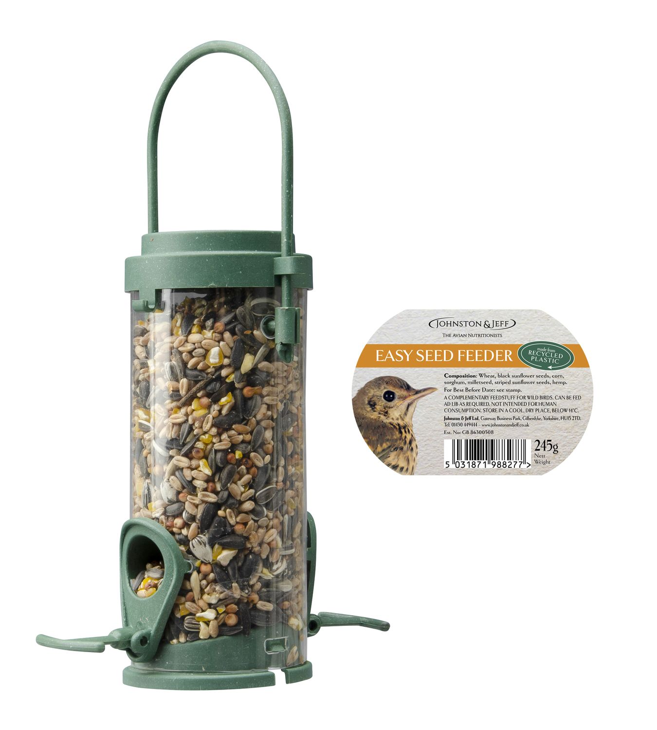 J&amp;J Pre Filled Easy Feeder- Bird Seed