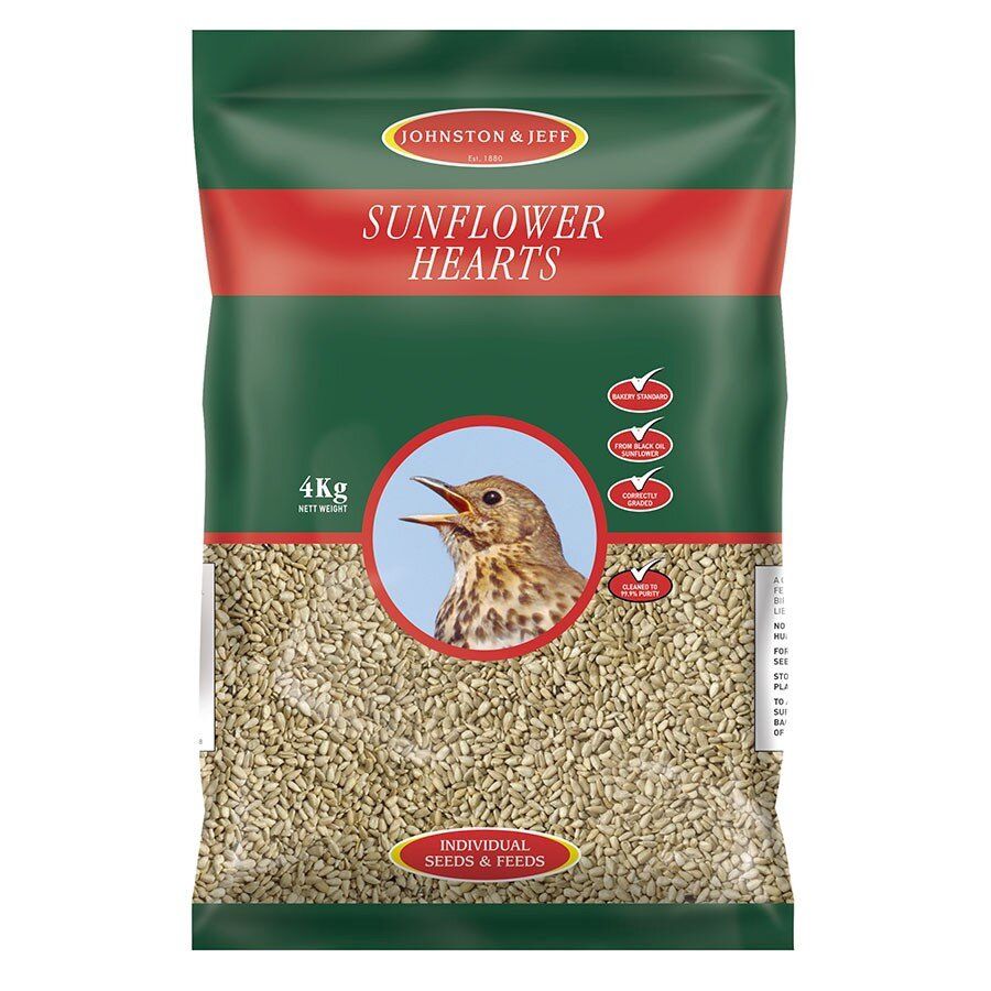J&amp;J Sunflower Hearts 4kg