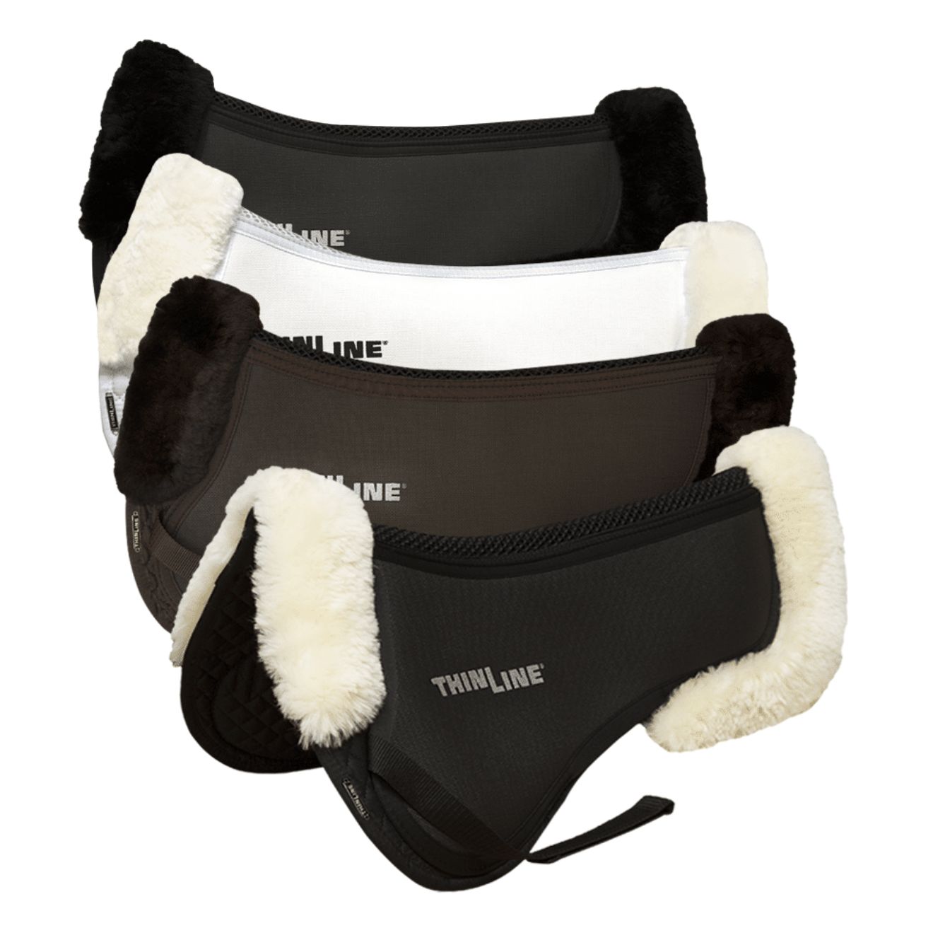 Thinline Trifecta Sheep Trim Halfpad M black/natural
