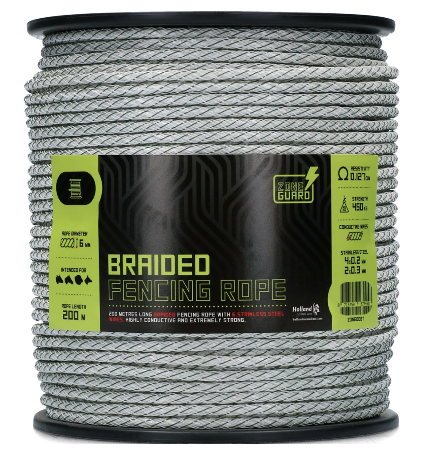 Zonneguard weidedraad braided 200m
