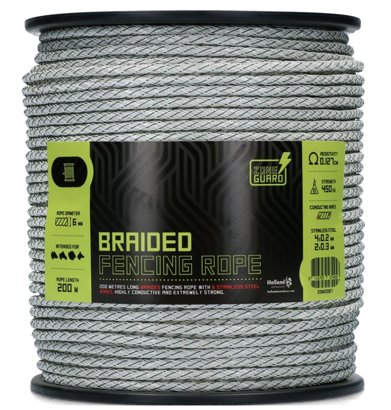 Zonneguard weidedraad braided 200m