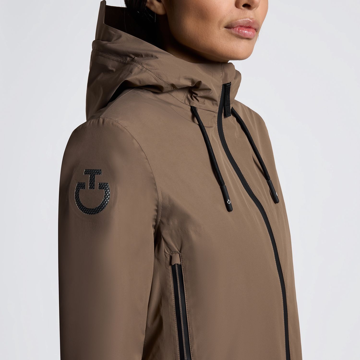 CT 3-way hooded jacket with detachable puffer taupe