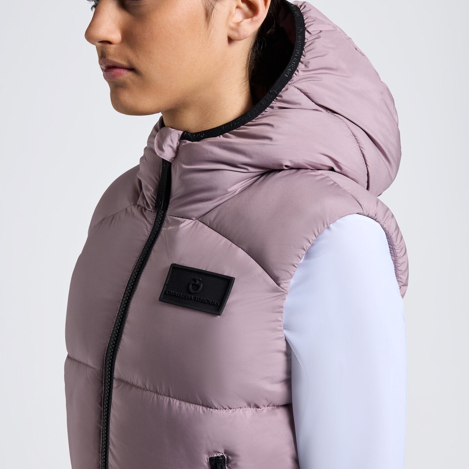 CT nylon puffer vest kids rose