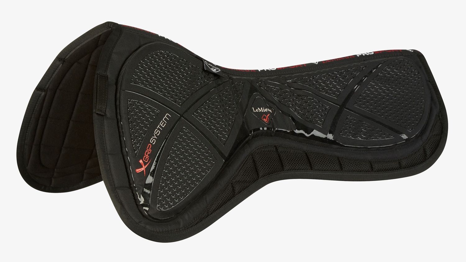 LeMieux X-Grip Silicone Half Pad, Kleur: Zwart, Size: Large