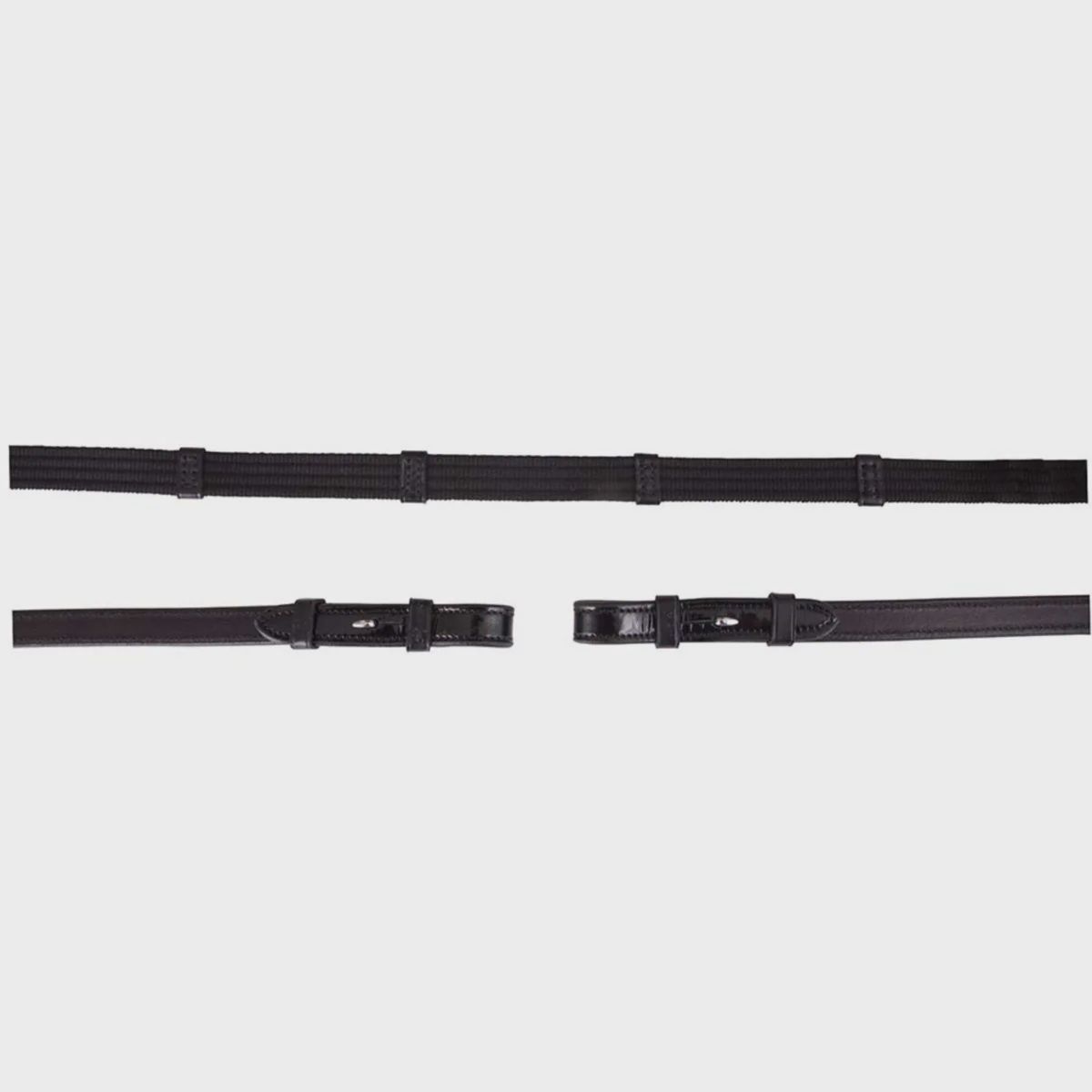 BR stoffen teugels met lak zwart Full