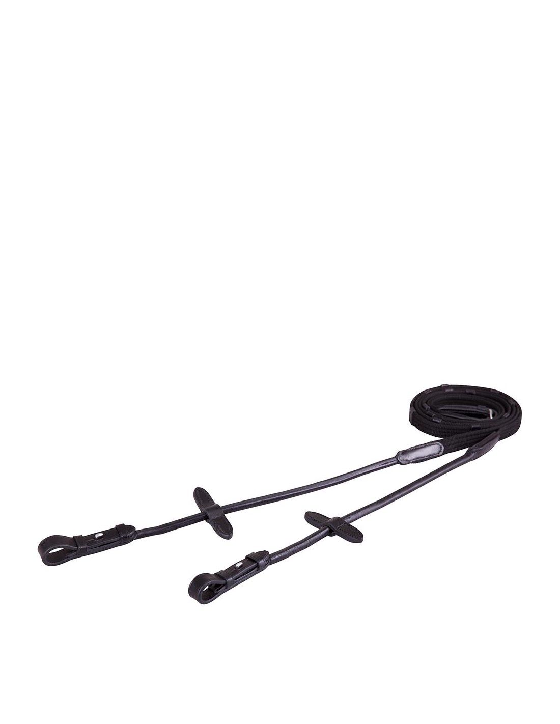 BR stoffen teugels rondgedraaid Full zwart