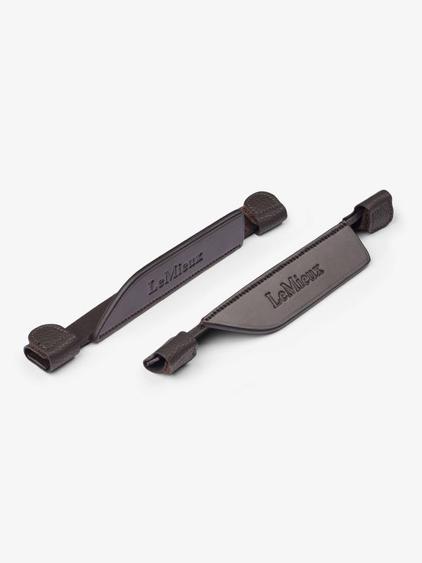 Lemieux leather bridle blinkers