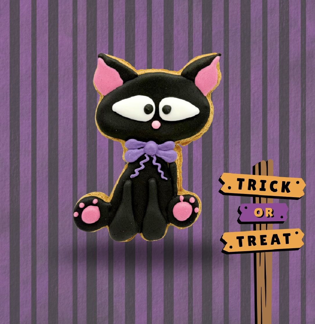 Candy Horse Halloween koekje met icing Kat