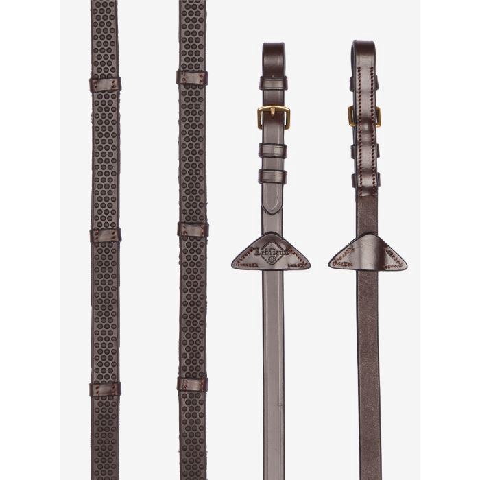 Lemieux soft rubber reins with stoppers