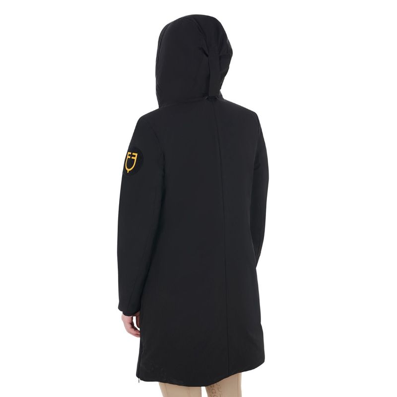 Equestro long puffer jacket Black