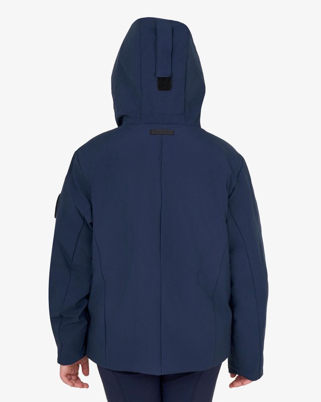 Equestro kids unisex waterproof and windproof nylon jacket navy