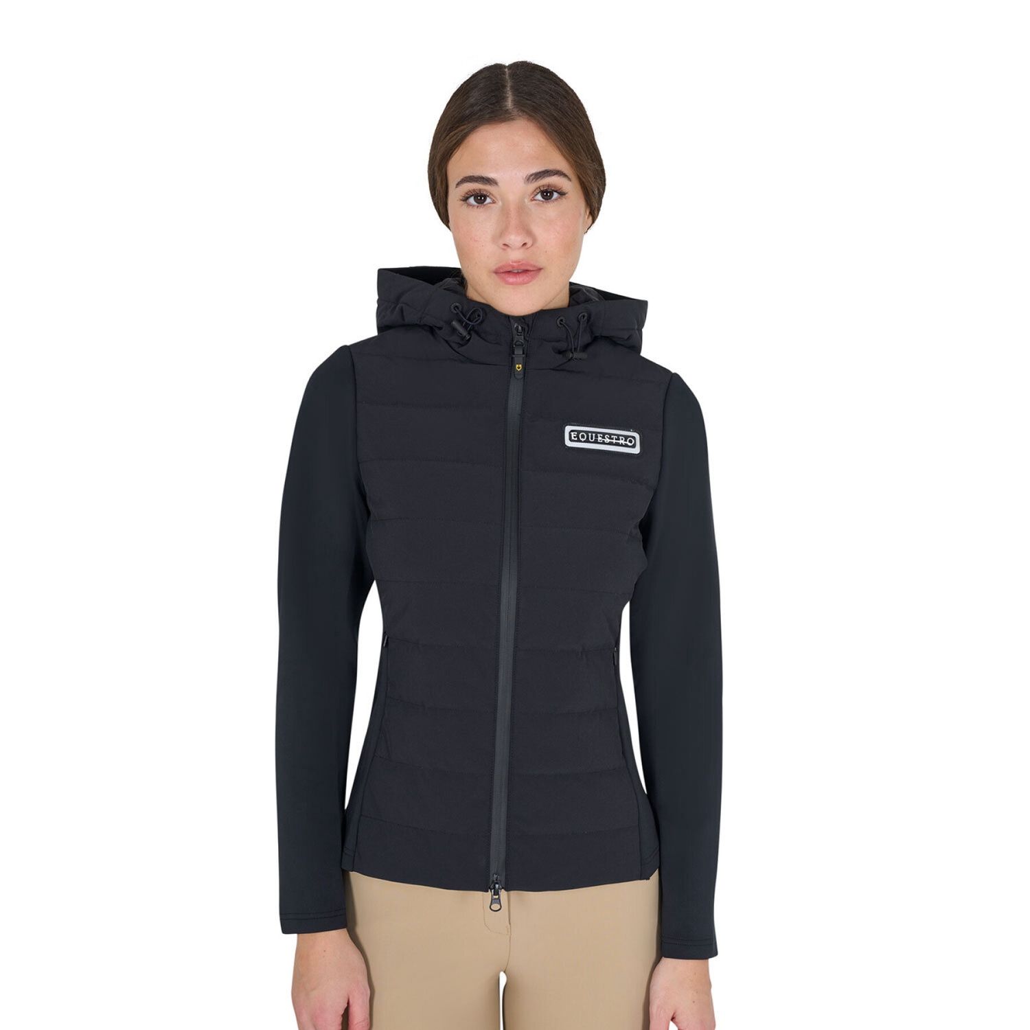 Equestro Jersey + scubia technical down jacket navy