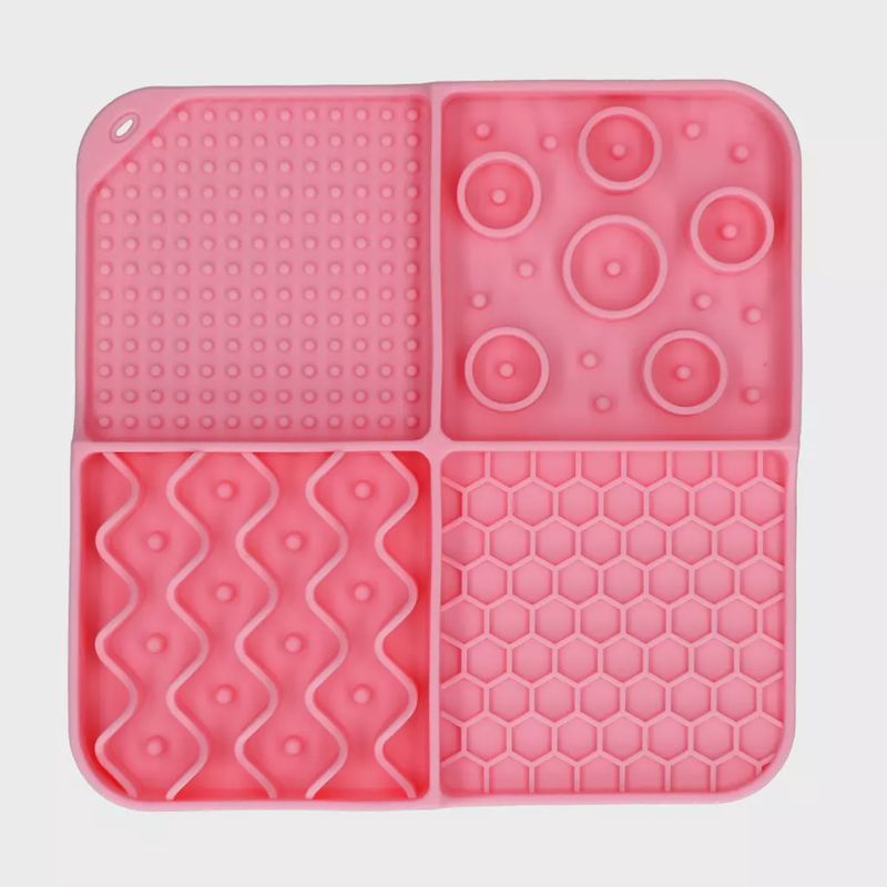 Eat slow live longer lick mat dimensions retangle roze