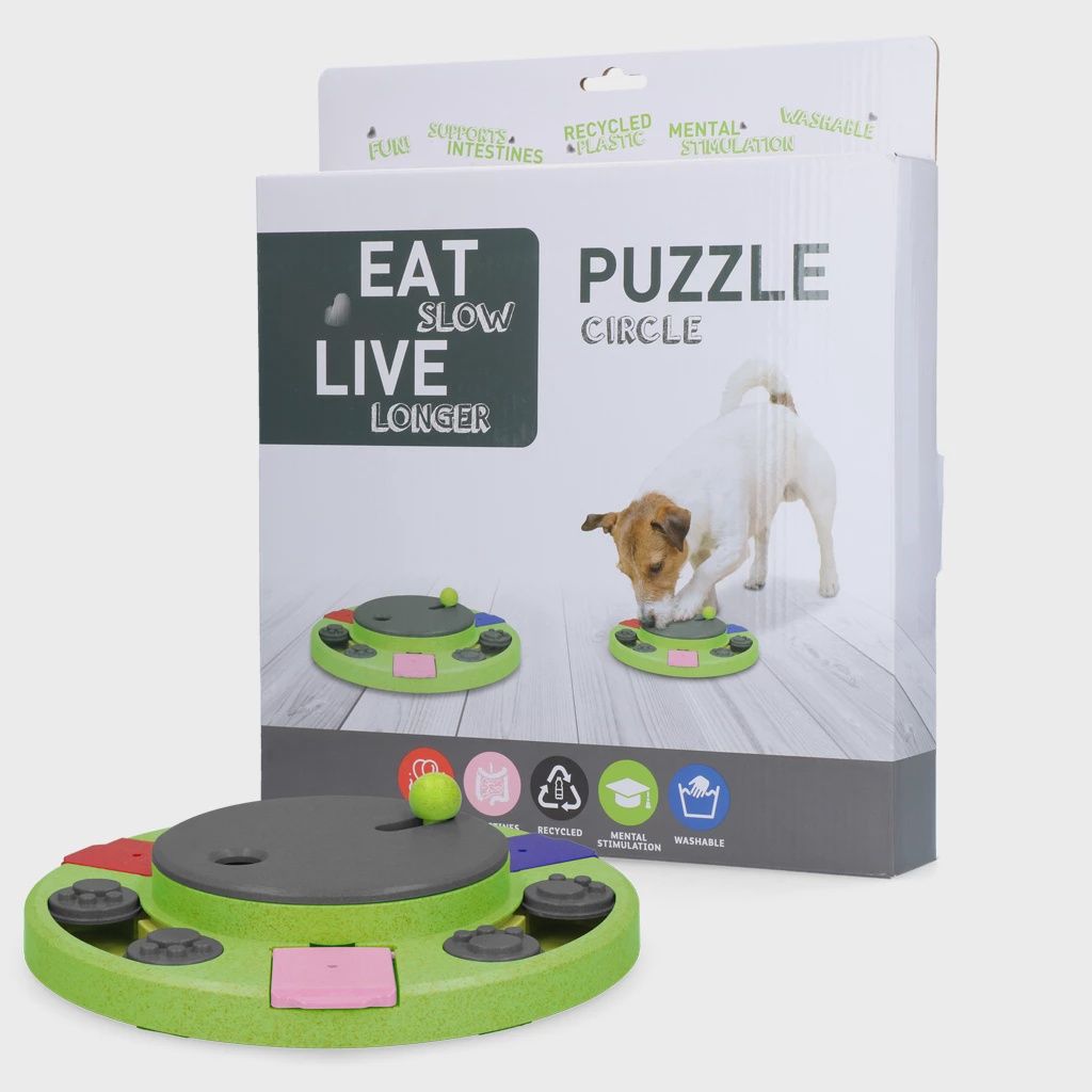 Eat Slow Live Longer puzzle circle
