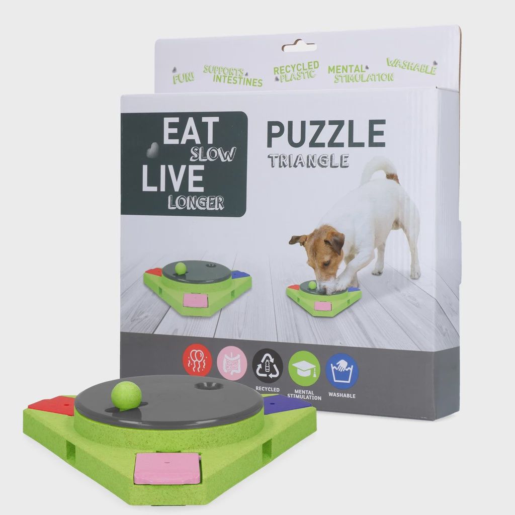 Eat slow live longer puzzle triangle