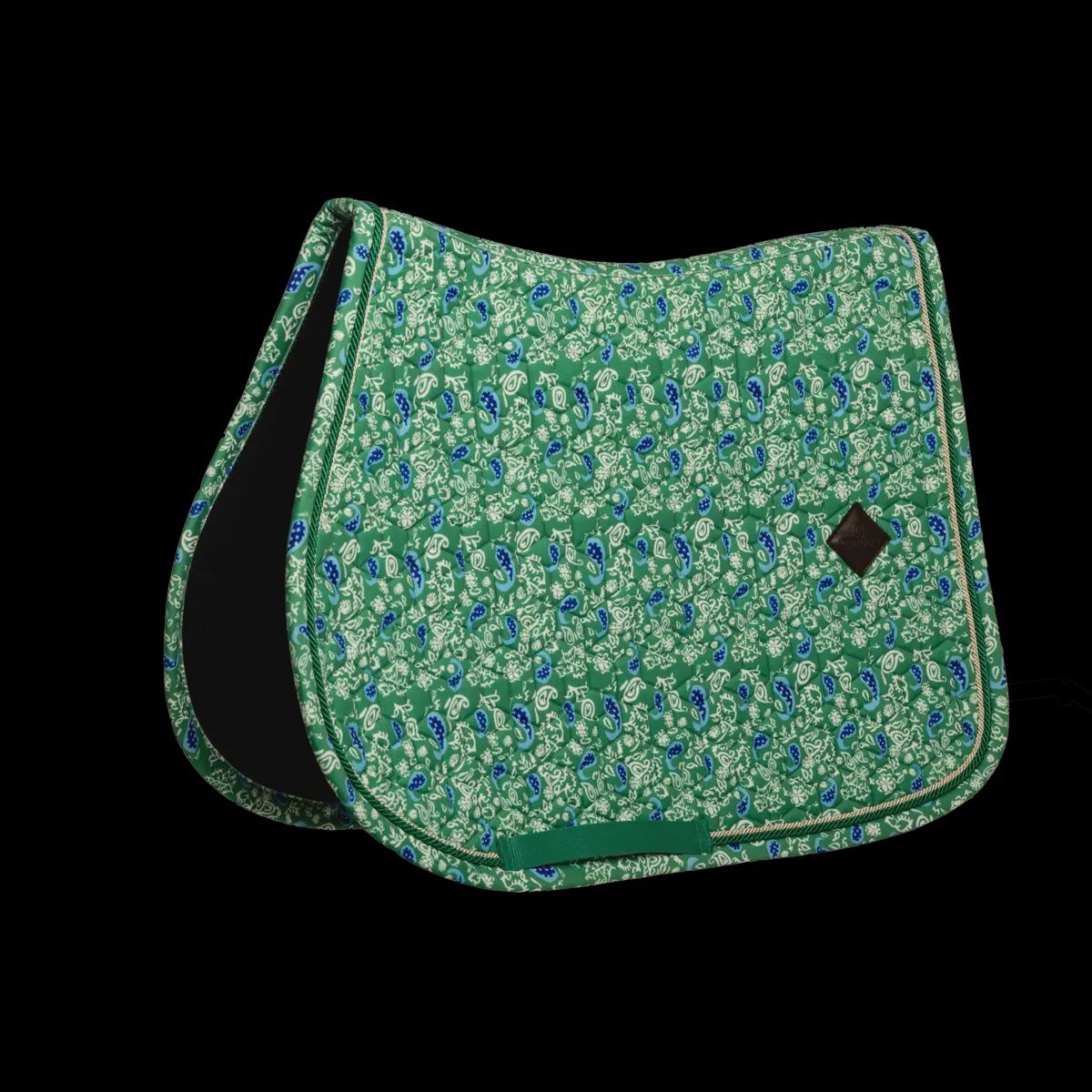 Kentucky zadeldek velvet print jumping, Kleur: Green/navy
