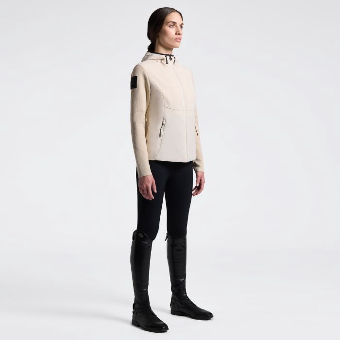 Cavalleria Toscana perforated jersey jacket taupe