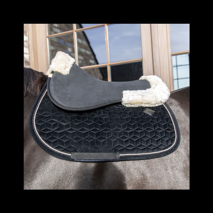 Kentucky natural sheepskin anatomic half pad absorb Black natural