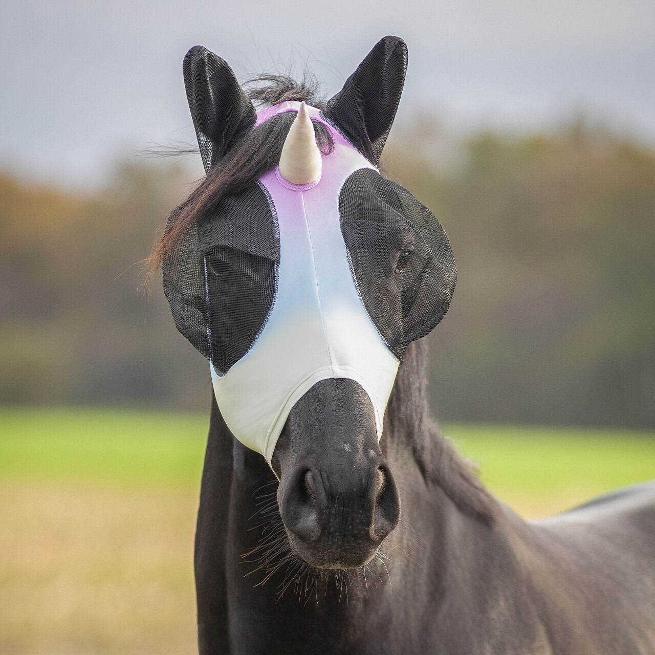 QHP fly mask unicorn multi