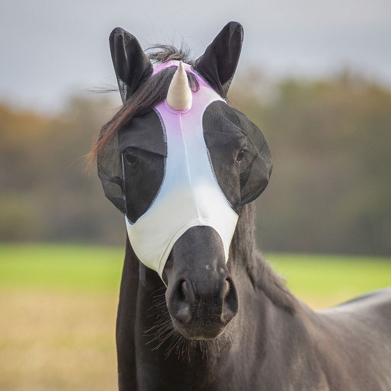 QHP fly mask unicorn multi