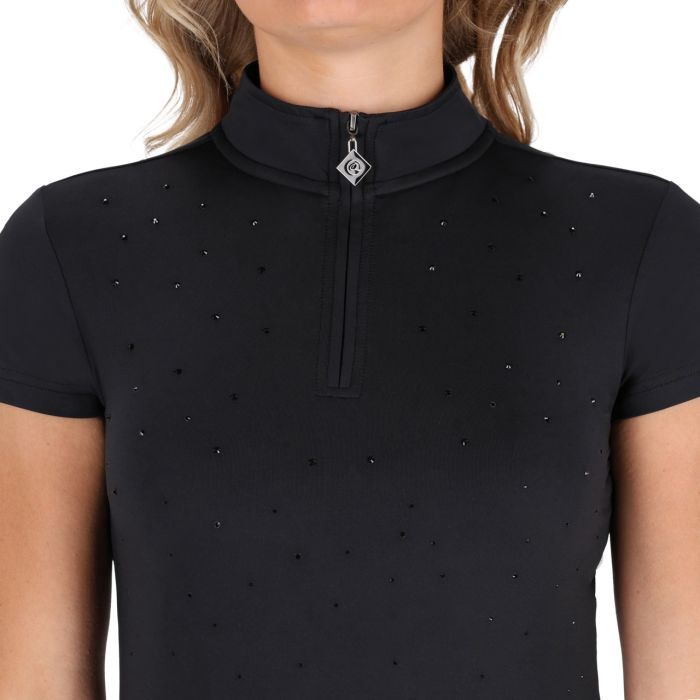 QHP sport shirt short sleeve Oakleigh zwart