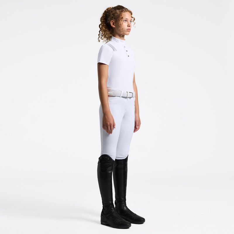 Cavalleria Toscana wedstrijdshirt korte mouw jersey pleated
