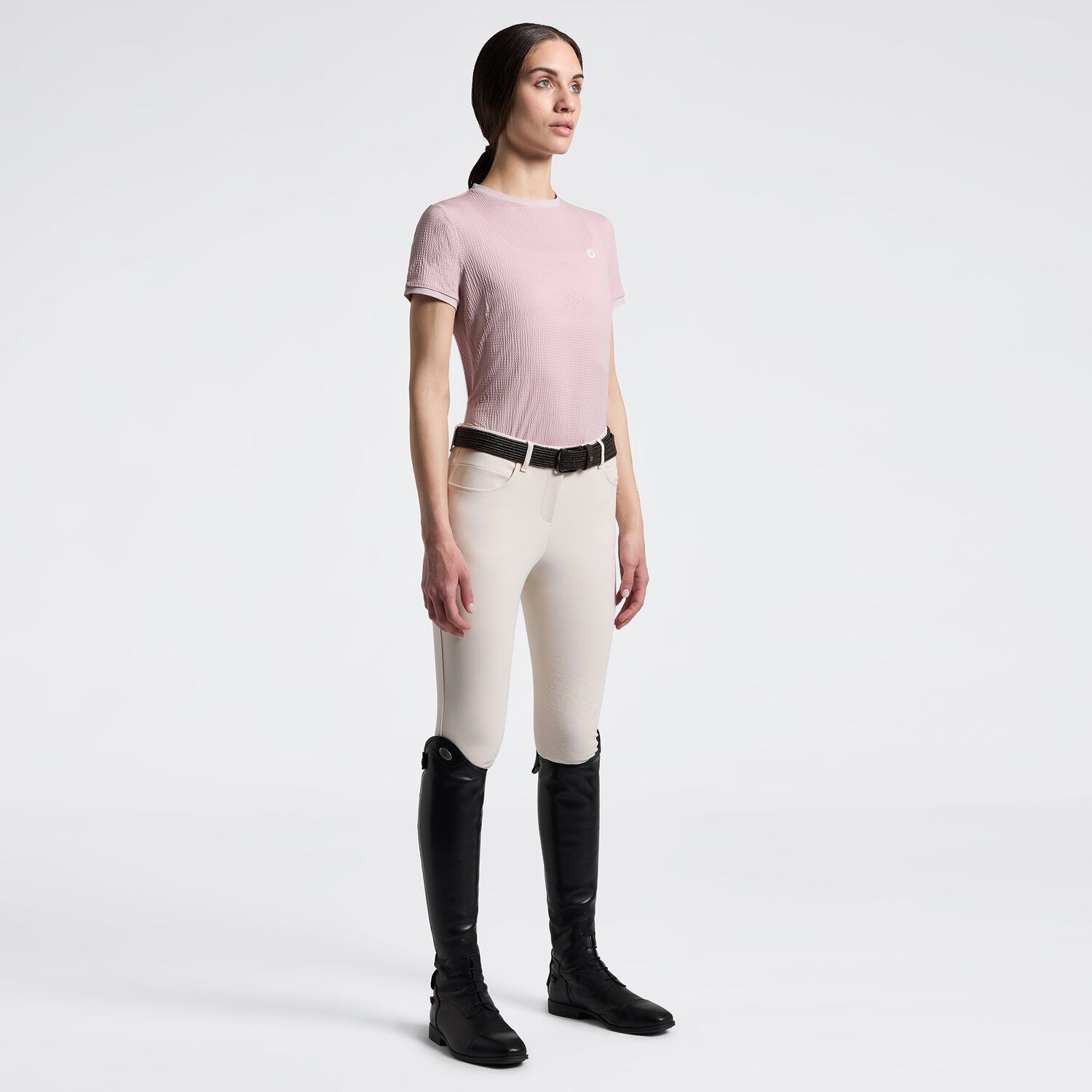 Cavalleria Toscana tshirt jersey stripe violet ice