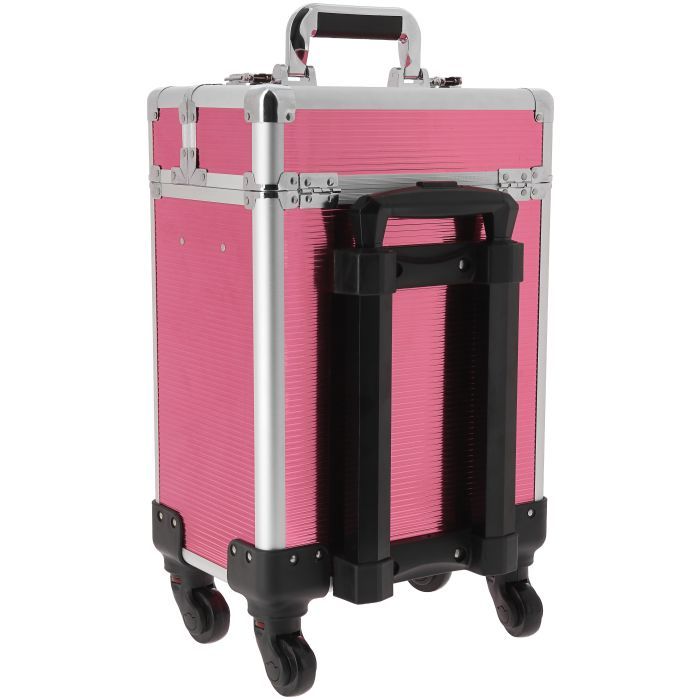 Equitheme grooming box op wieltjes roze