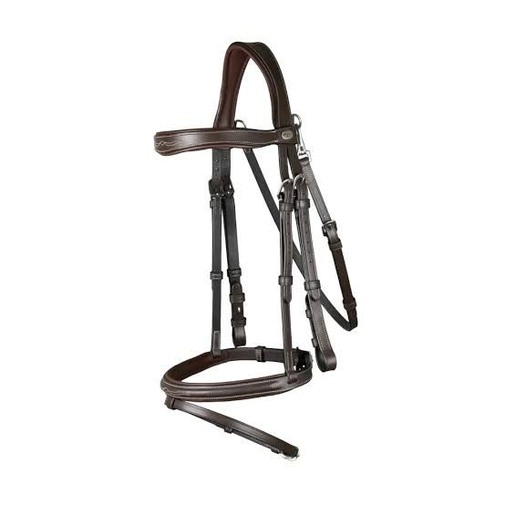 Dyon working bridle flash noseband snap hooks