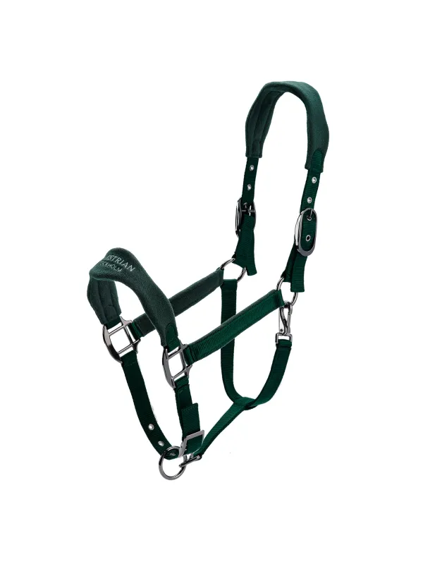 Equestrian Stockholm Anatomic Fleece Halter Sycamore Green