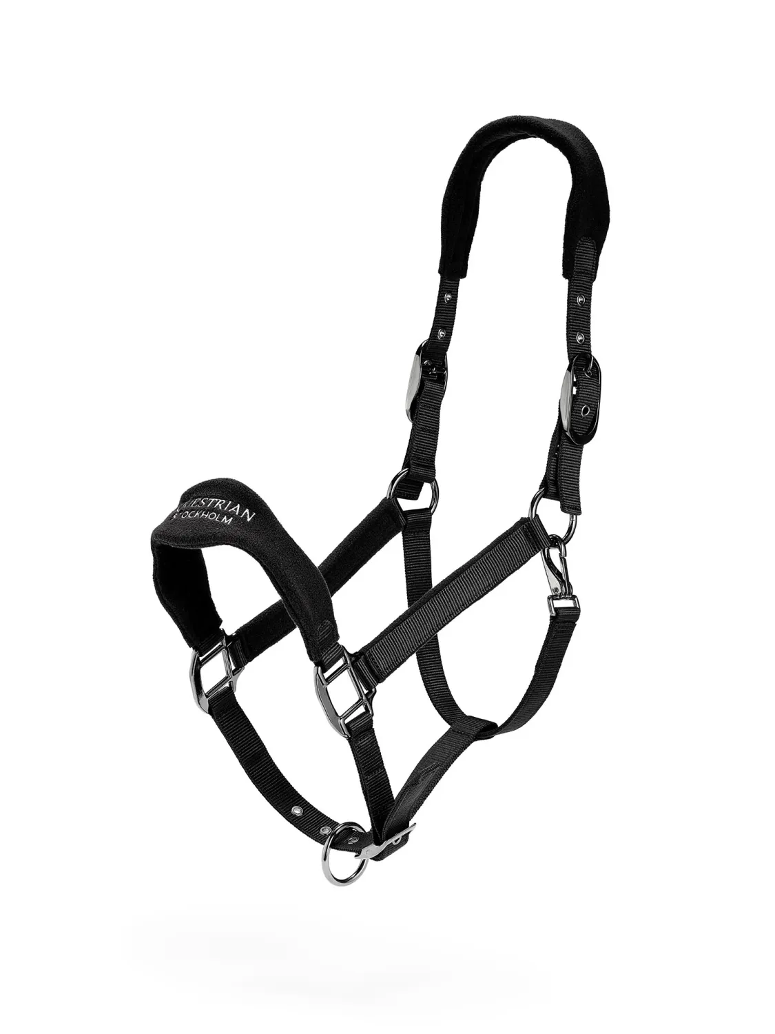 Equestrian Stockholm Anatomic fleece halster black
