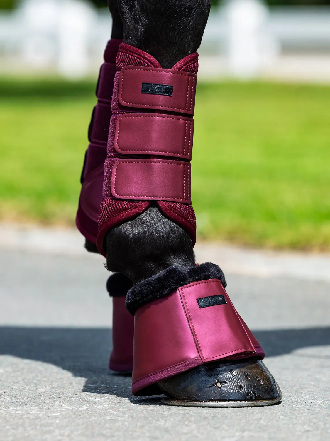 Equestrian Stockholm Mesh Brushing Boots Merlot