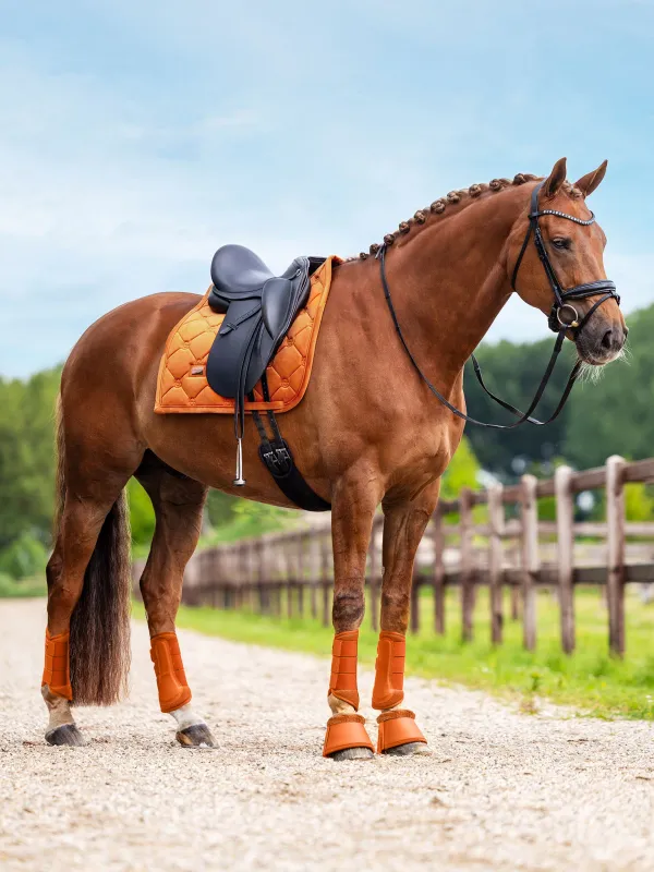 Equestrian Stockholm DRESSAGE Saddle Pad Velvet Chestnut