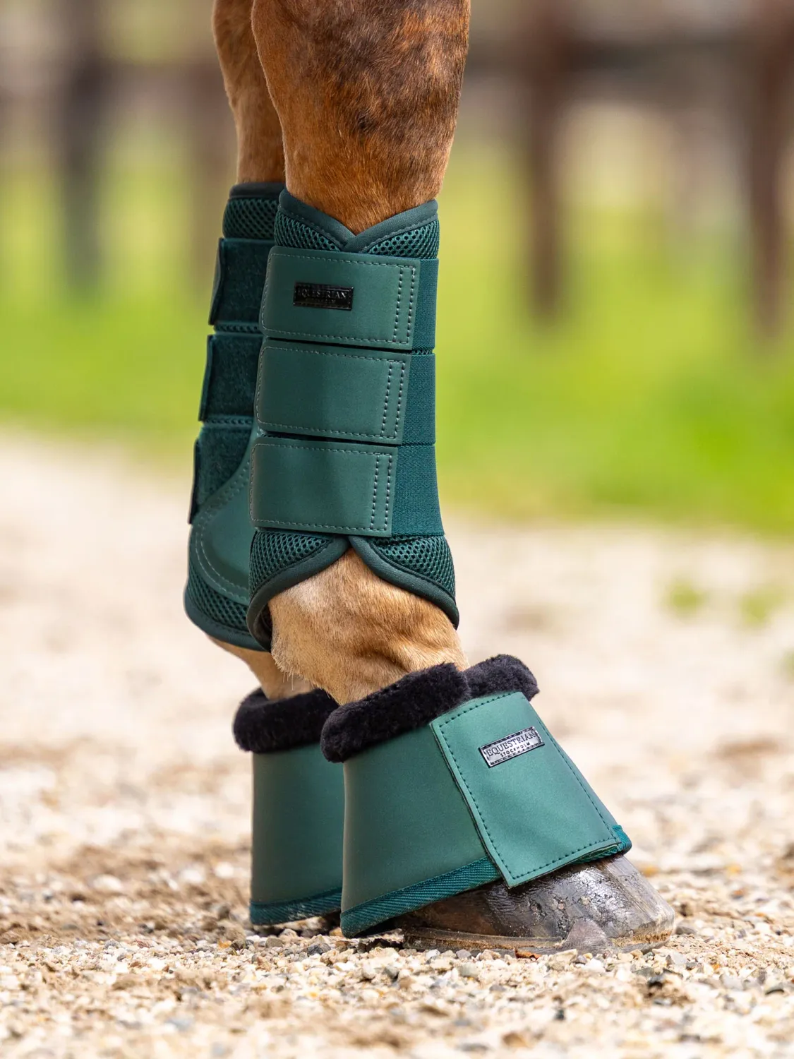 Equestrian Stockholm Mesh Brushing Boots Sycamore Green