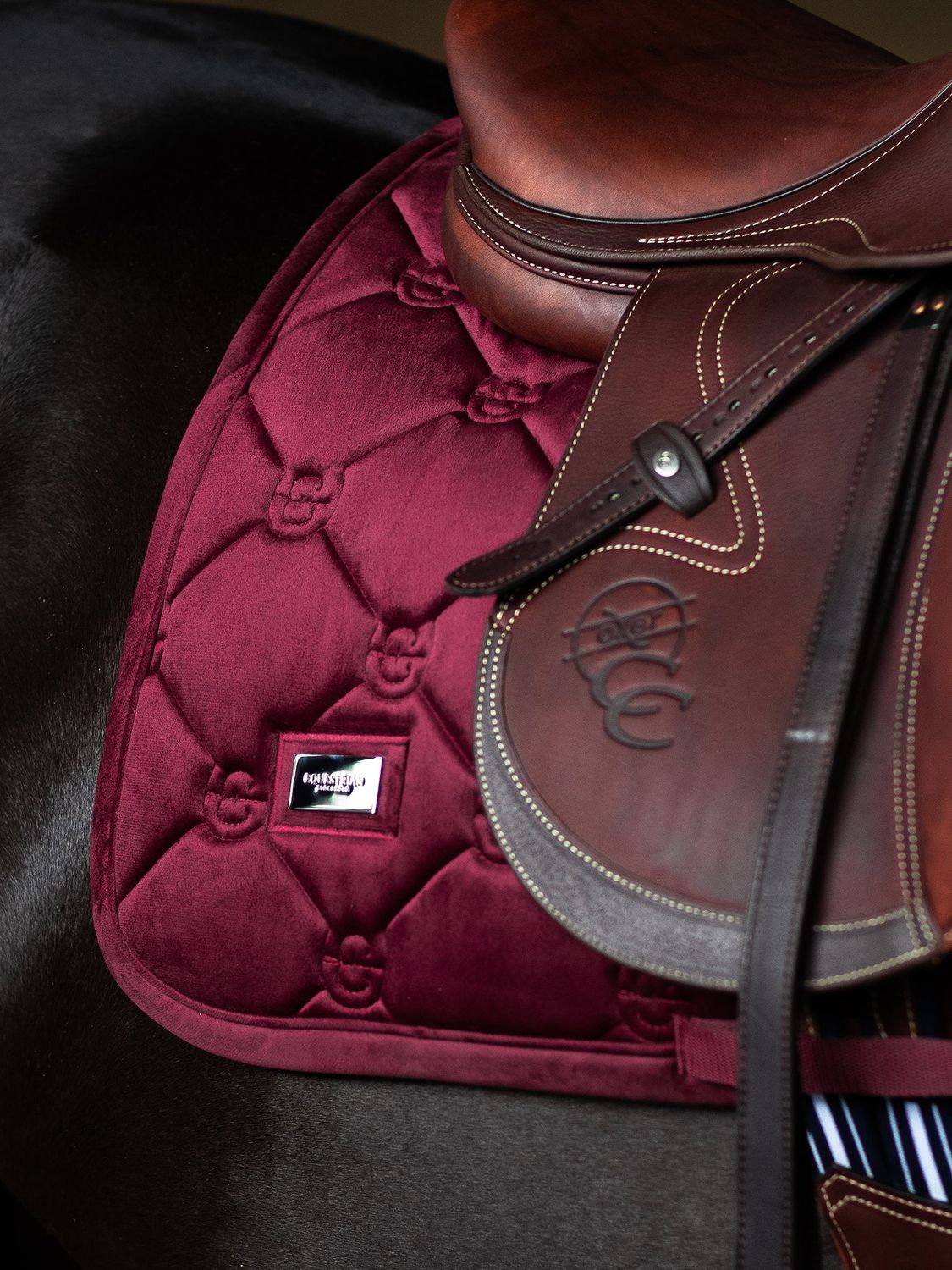 Equestrian Stockholm JUMP Saddle Pad Velvet Merlot