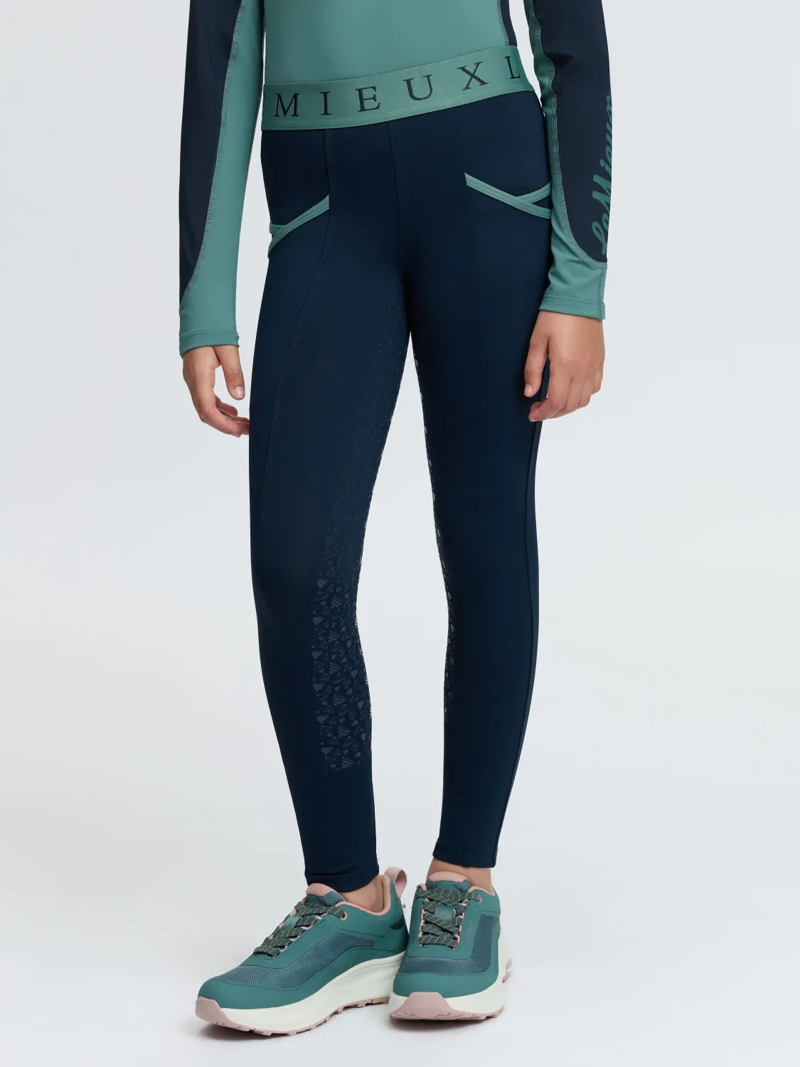 Lemieux mini pull on navy/aloe