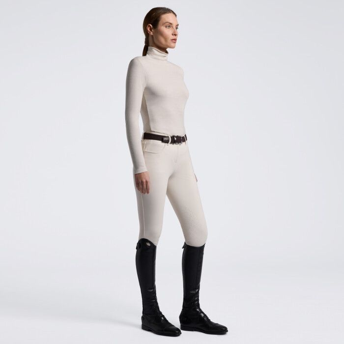 Cavalleria Toscana tech wool long sleeve training polo