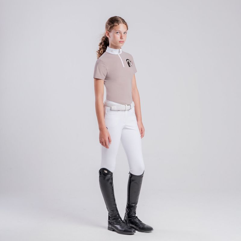 Cavalleria Toscana wedstrijdshirt Jersey horse patch cipria