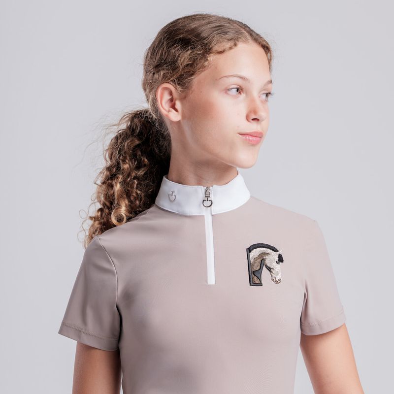Cavalleria Toscana wedstrijdshirt Jersey horse patch cipria