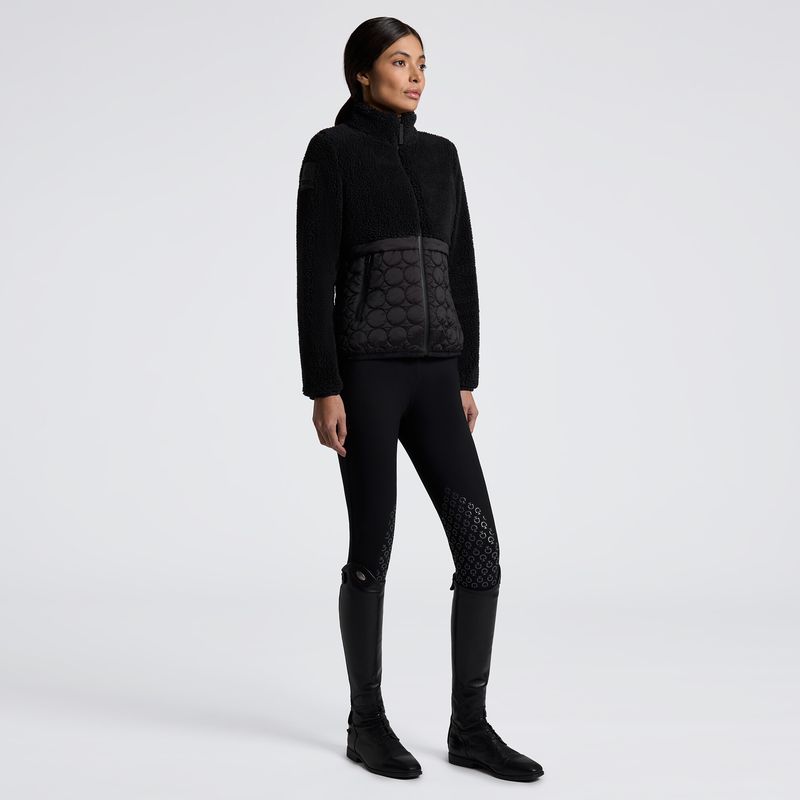 Cavalleria Toscana teddy bear fleece + nylon zip up jacket