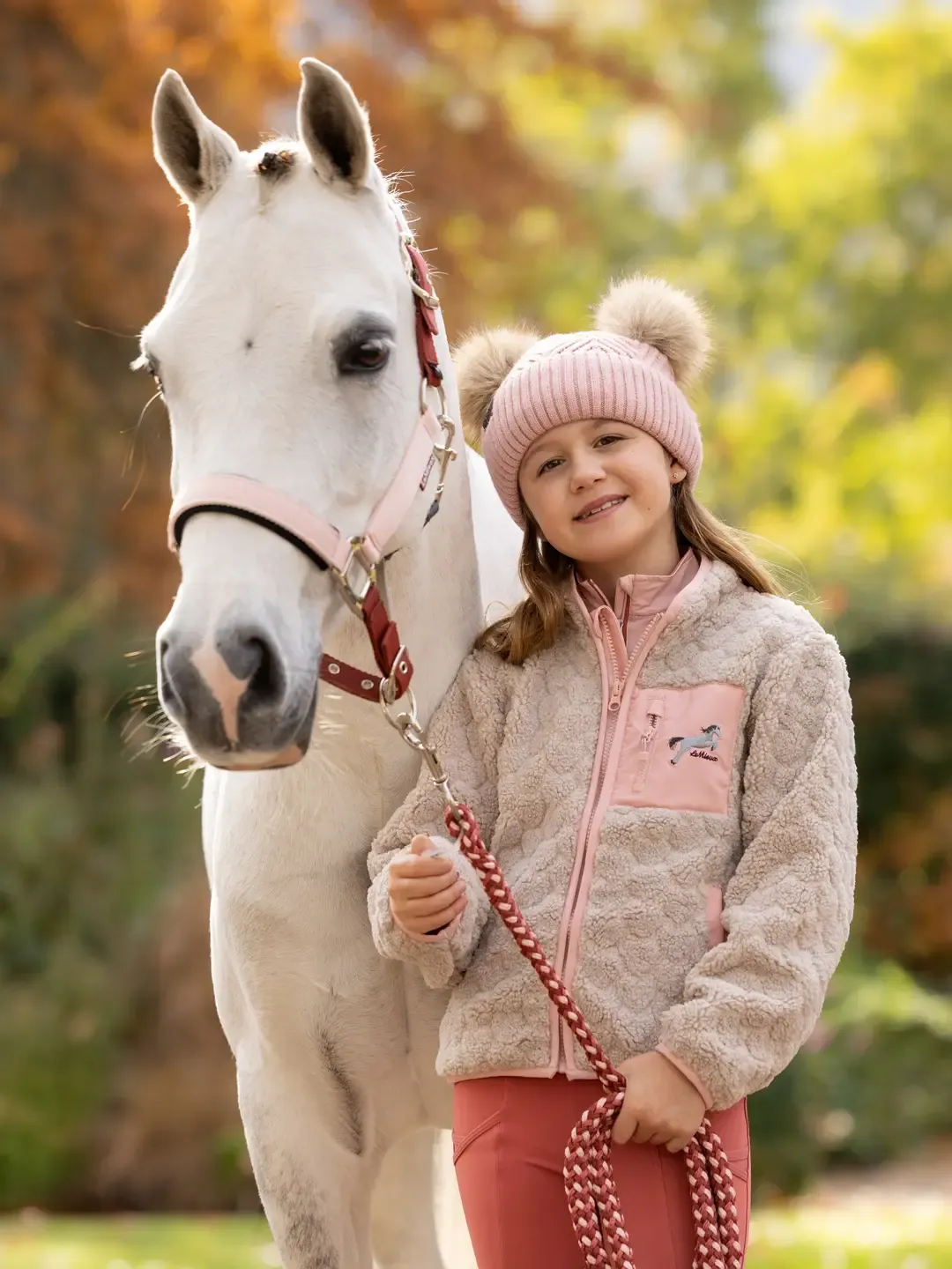 LeMieux mini Thora heart fleece stone kinderen