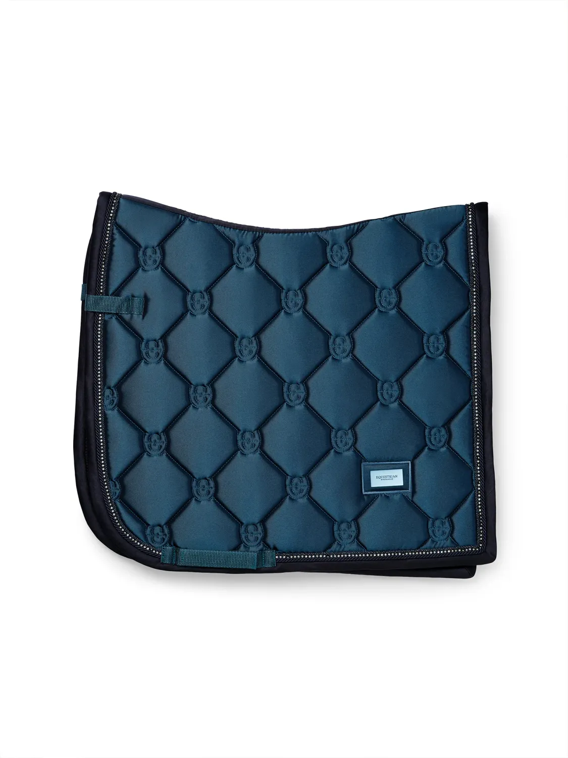 Equestrian Stockholm zadeldek dressuur Crystal shine blue meadow Full