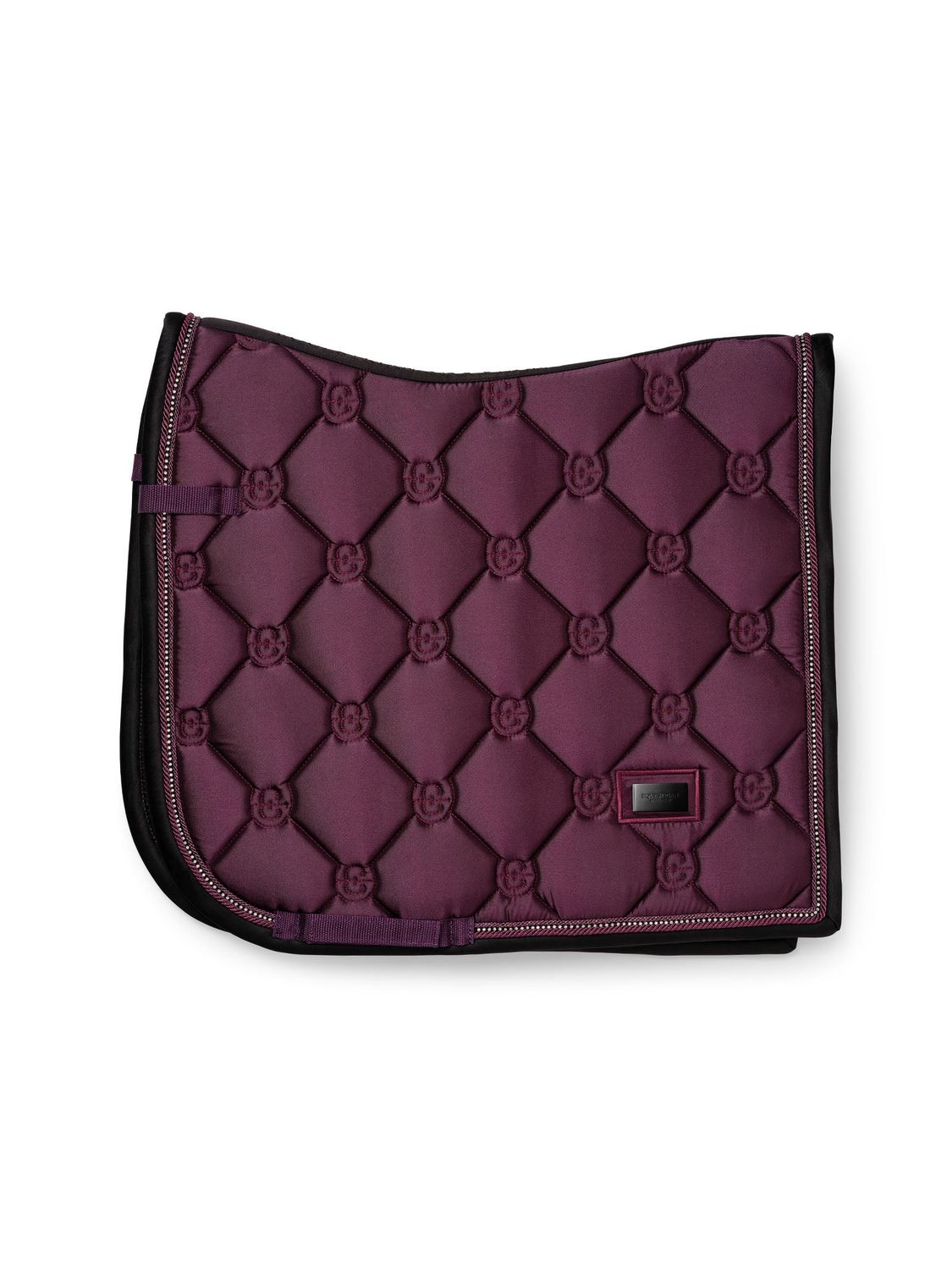 Equestrian Stockholm zadeldek dressuur Crystal shine mauve wine Full